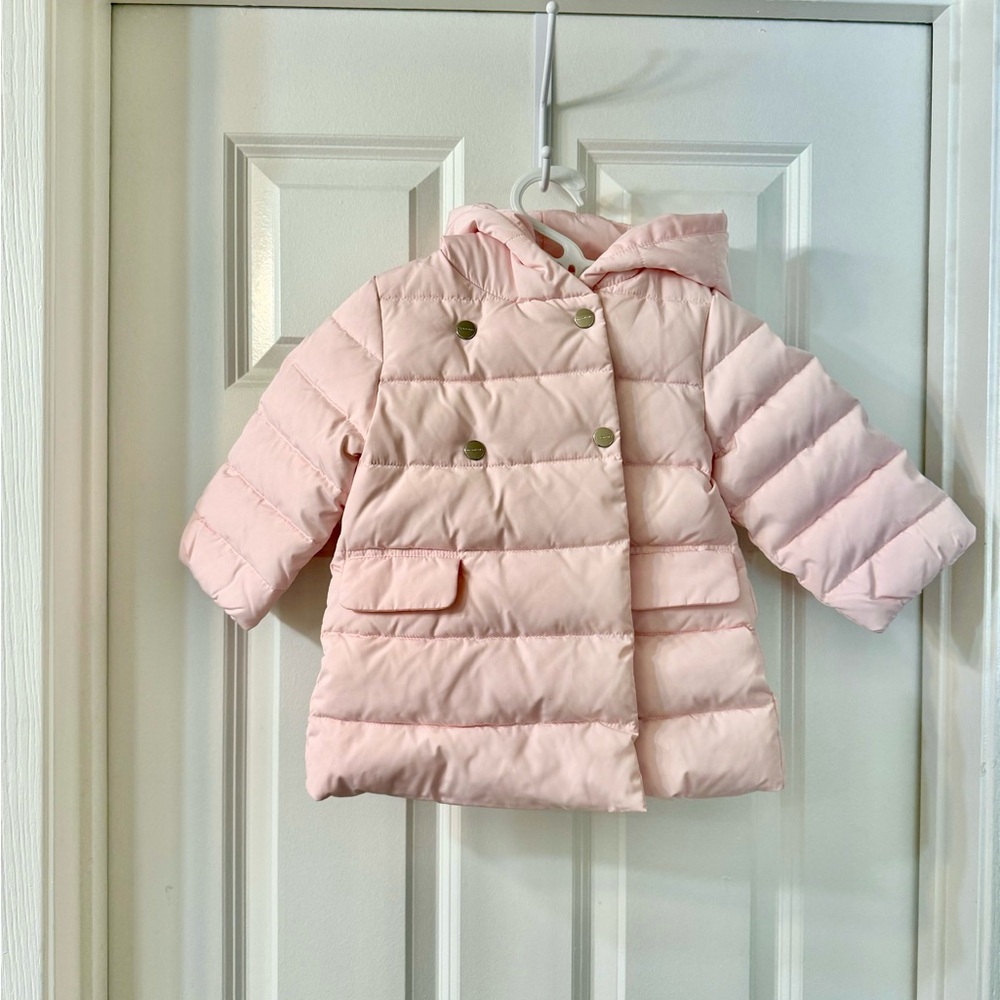 Jacadi Pink Hooded Puffer Coat